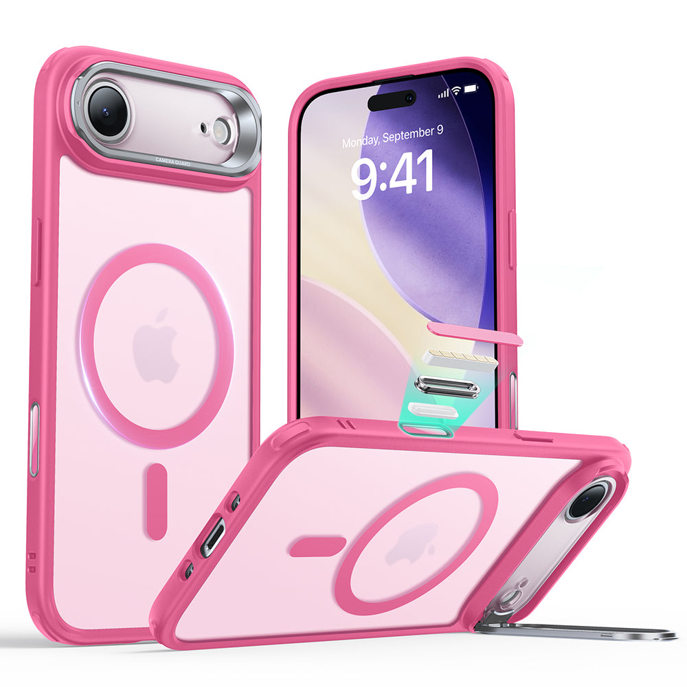Custodia MagSafe per Apple iPhone 17 Air, ESR, Classic Hybrid Kickstand, Rosa Satinato