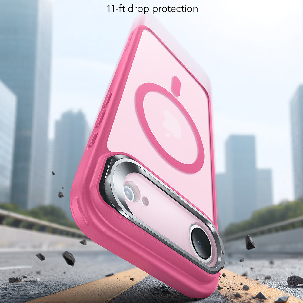 Custodia MagSafe per Apple iPhone 17 Air, ESR, Classic Hybrid Kickstand, Rosa Satinato