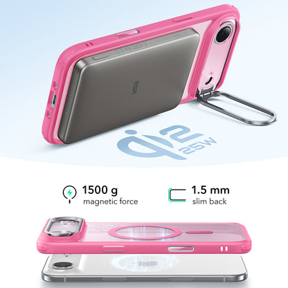 Custodia MagSafe per Apple iPhone 17 Air, ESR, Classic Hybrid Kickstand, Rosa Satinato