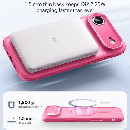 Custodia MagSafe per Apple iPhone 17 Air, ESR, Classic Hybrid, Rosa Satinato