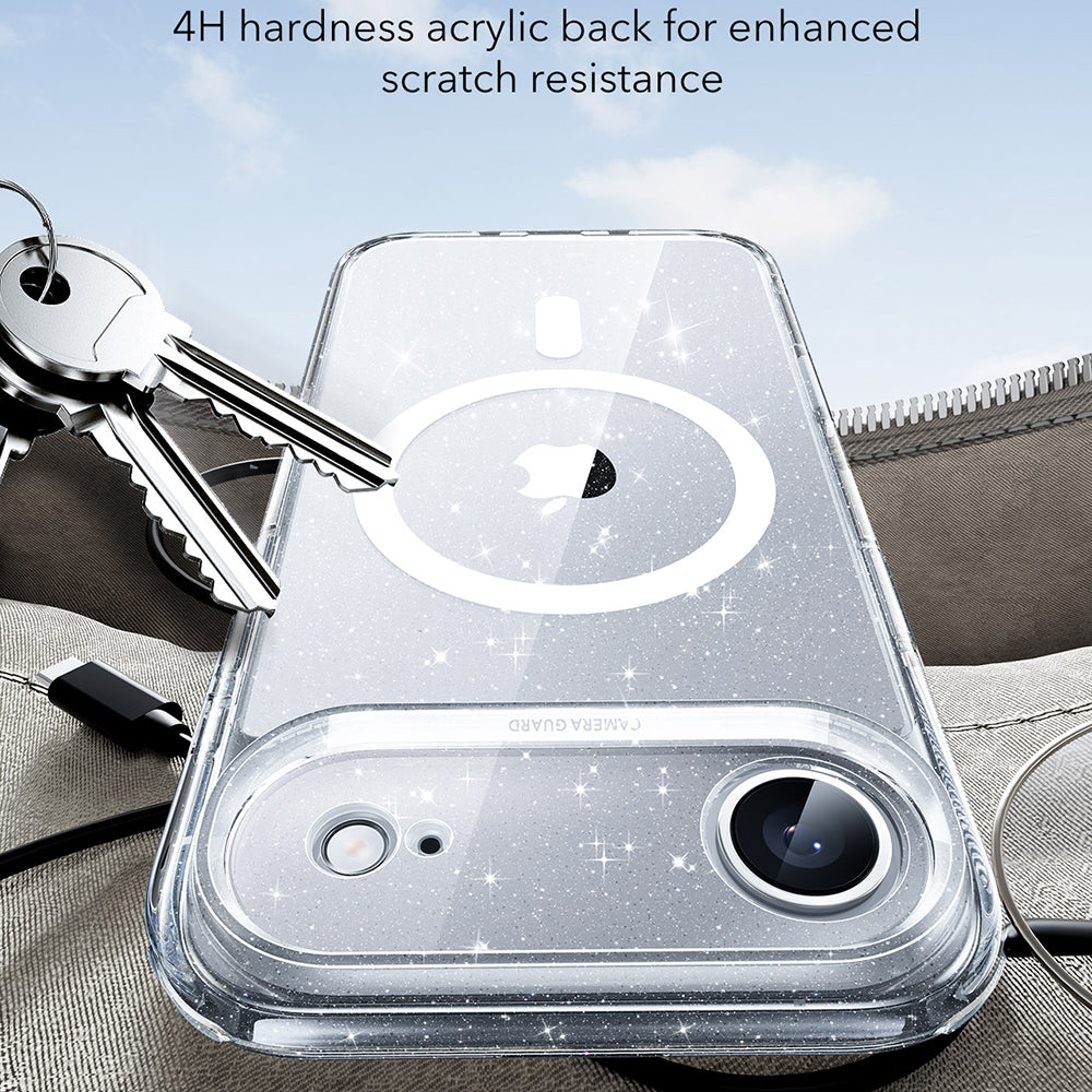 Custodia MagSafe per Apple iPhone 17 Air, ESR, Classic Hybrid Shimmer, Trasparente