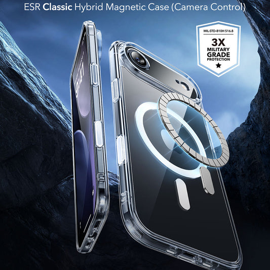 Custodia MagSafe per Apple iPhone 17 Air, ESR, Classic Hybrid, Trasparente