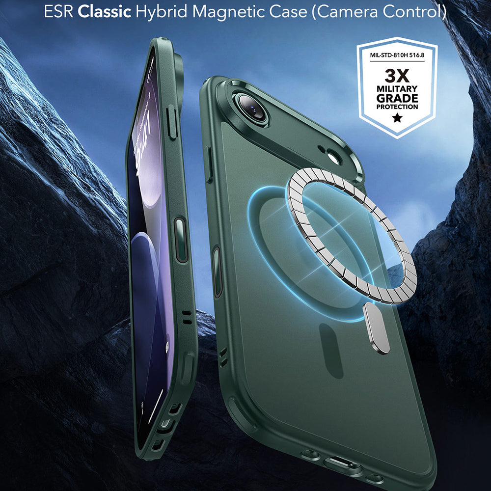 Custodia MagSafe per Apple iPhone 17 Air, ESR, Classic Hybrid, Verde Satinato