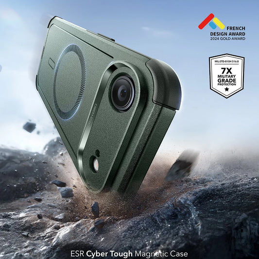 Custodia MagSafe per Apple iPhone 17 Air, ESR, Cyber, Verde