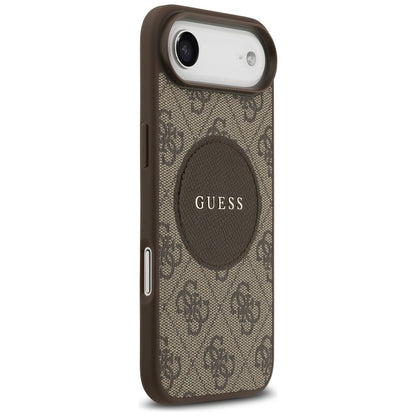 Custodia MagSafe per Apple iPhone 17 Air, Guess, 4G Circle Classic Logo, Marrone