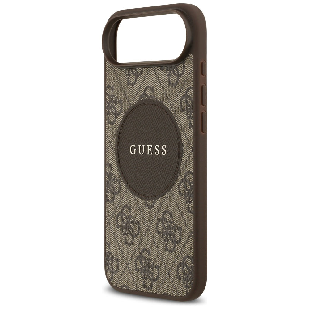 Custodia MagSafe per Apple iPhone 17 Air, Guess, 4G Circle Classic Logo, Marrone