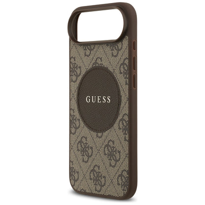 Custodia MagSafe per Apple iPhone 17 Air, Guess, 4G Circle Classic Logo, Marrone