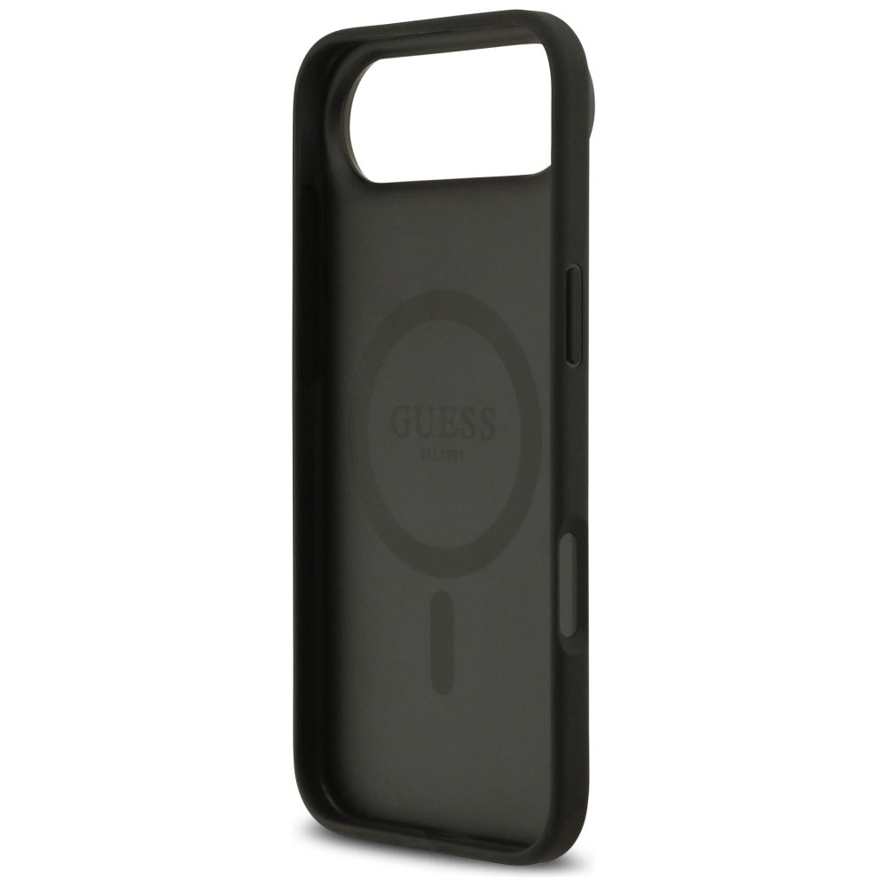 Custodia MagSafe per Apple iPhone 17 Air, Guess, 4G Circle Classic Logo, Nera