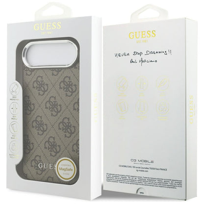 Custodia MagSafe per Apple iPhone 17 Air, Guess, 4G Classic Logo, Marrone