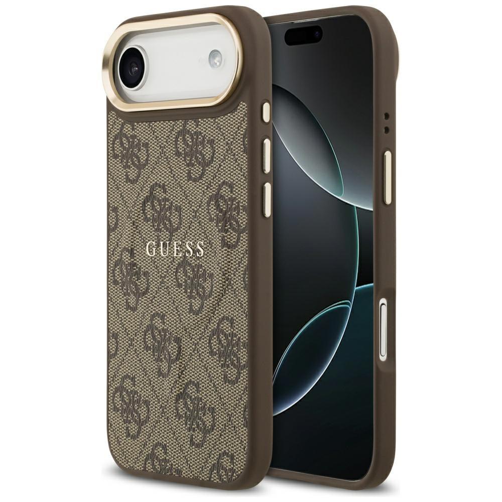 Custodia MagSafe per Apple iPhone 17 Air, Guess, 4G Classic, Marrone