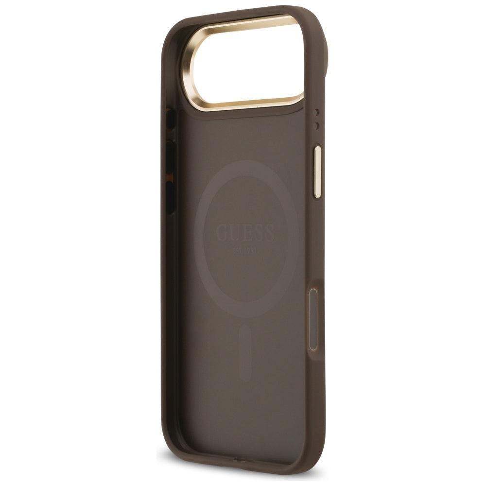 Custodia MagSafe per Apple iPhone 17 Air, Guess, 4G Classic, Marrone