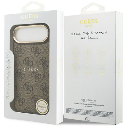 Custodia MagSafe per Apple iPhone 17 Air, Guess, 4G Classic, Marrone