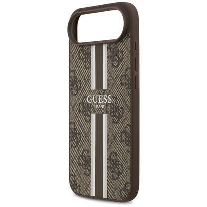 Custodia MagSafe per Apple iPhone 17 Air, Guess, 4G Printed Stripes, Marrone