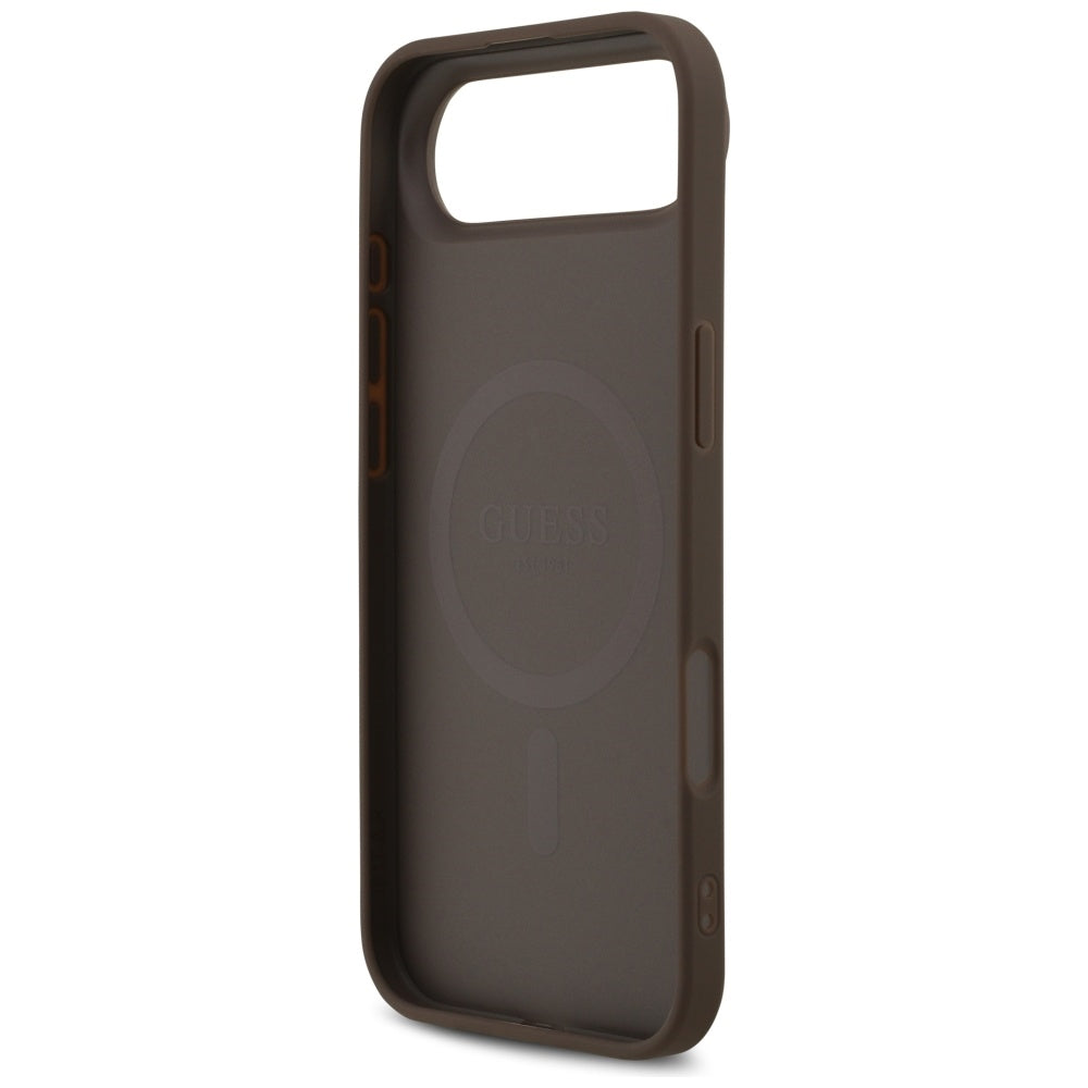 Custodia MagSafe per Apple iPhone 17 Air, Guess, 4G Printed Stripes, Marrone