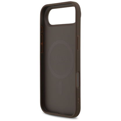 Custodia MagSafe per Apple iPhone 17 Air, Guess, 4G Printed Stripes, Marrone