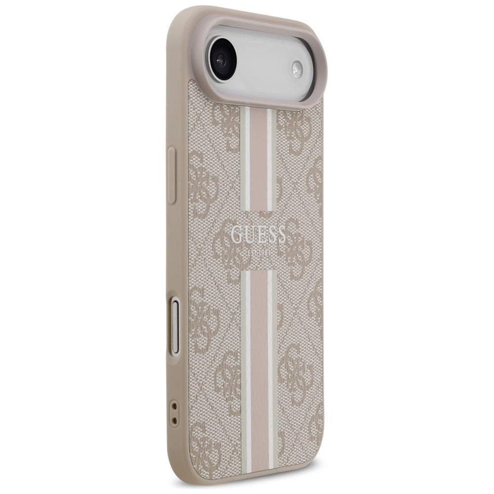 Custodia MagSafe per Apple iPhone 17 Air, Guess, 4G Printed Stripes, Rosa