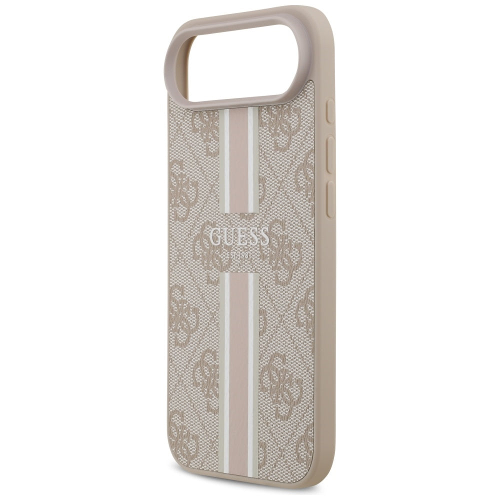 Custodia MagSafe per Apple iPhone 17 Air, Guess, 4G Printed Stripes, Rosa