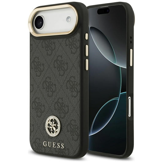 MagSafe Case for Apple iPhone 17 Air, Guess, 4G Strass Logo, Black