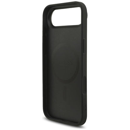 Custodia MagSafe per Apple iPhone 17 Air, Guess, Logo Triangolo 4G con Cinturino, Nera