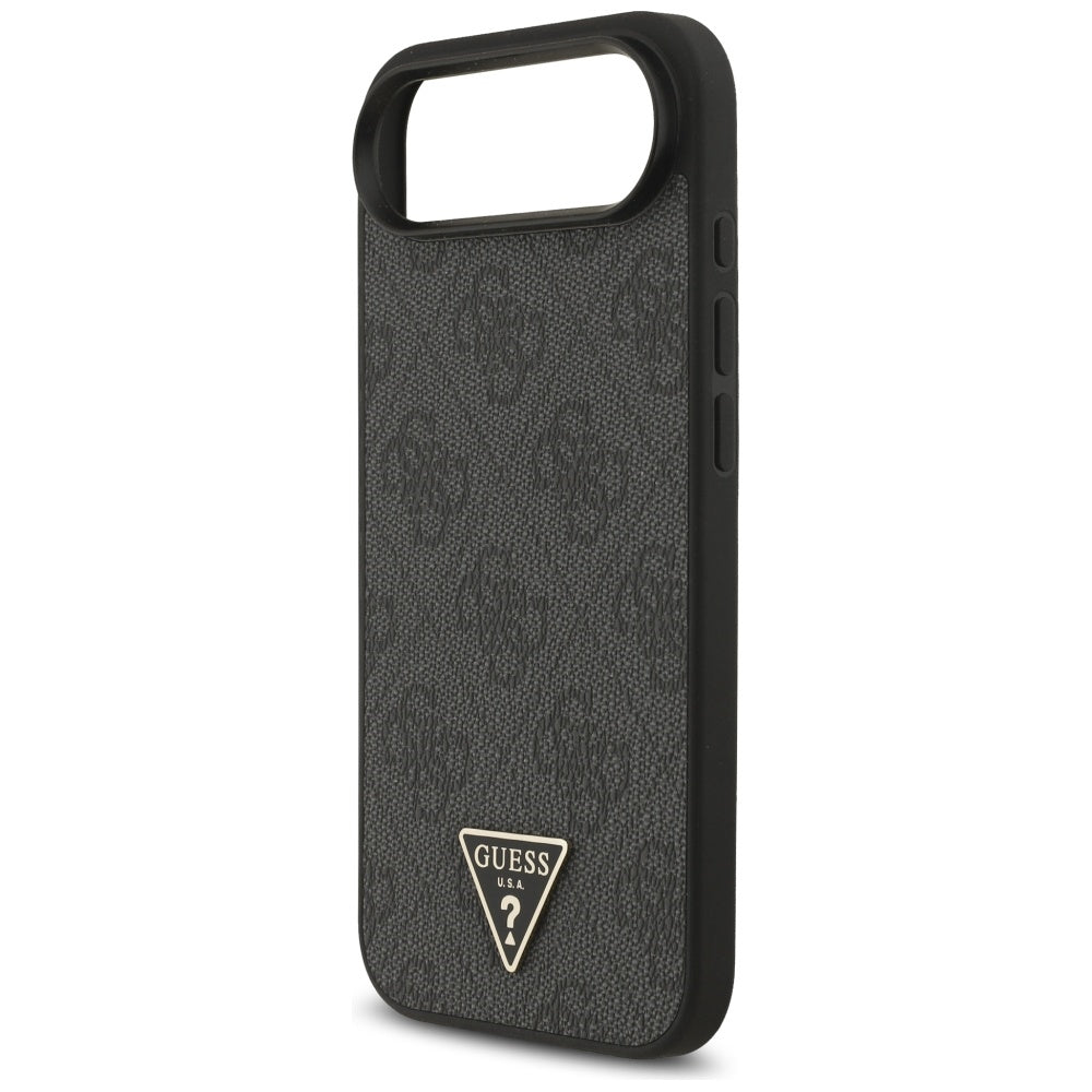 Custodia MagSafe per Apple iPhone 17 Air, Guess, Logo Triangolo 4G con Cinturino, Nera