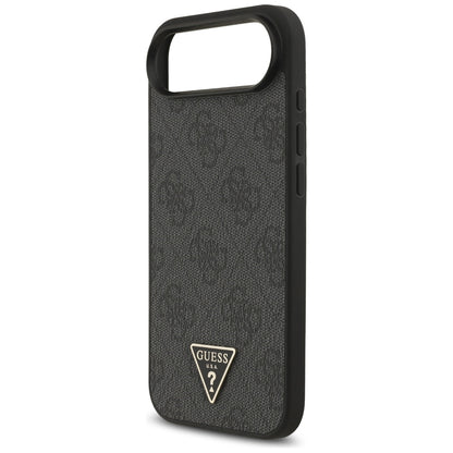 Custodia MagSafe per Apple iPhone 17 Air, Guess, Logo Triangolo 4G con Cinturino, Nera