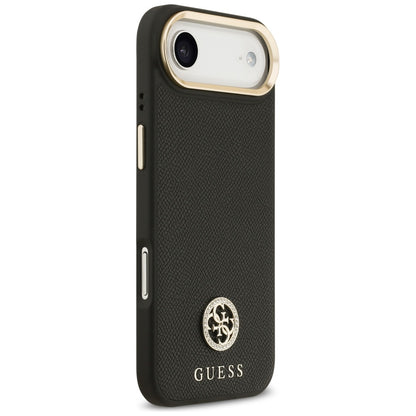 Custodia MagSafe per Apple iPhone 17 Air, Guess, Grained Strass Logo, Nera