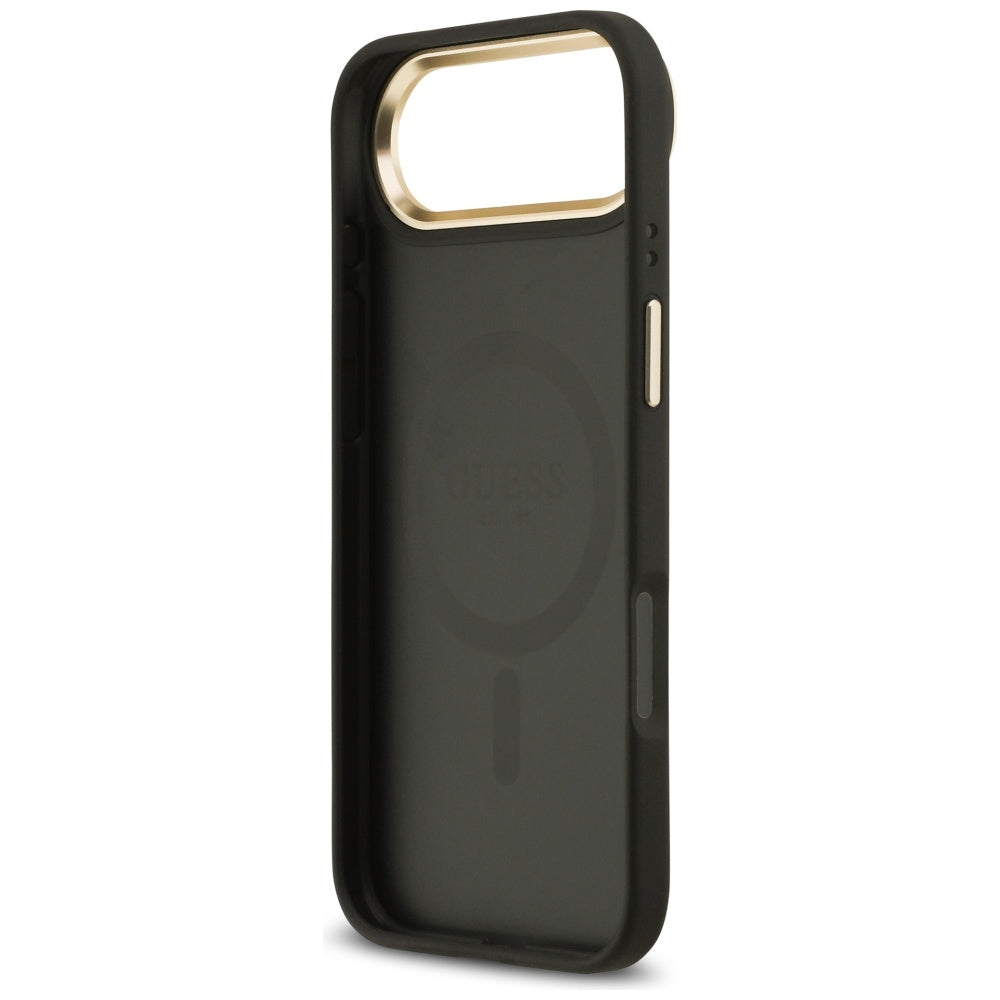 Custodia MagSafe per Apple iPhone 17 Air, Guess, Grained Strass Logo, Nera