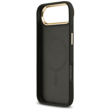 Custodia MagSafe per Apple iPhone 17 Air, Guess, Grained Strass Logo, Nera