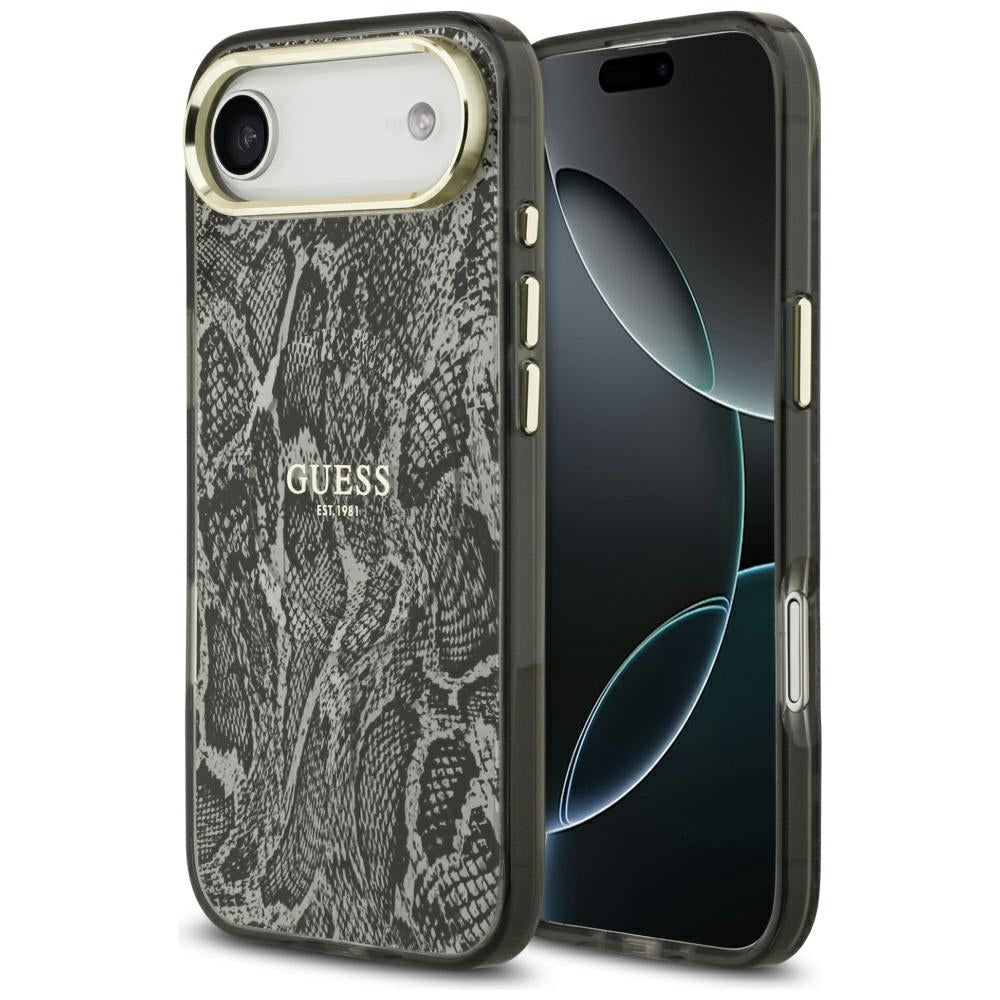 Custodia MagSafe per Apple iPhone 17 Air, Guess, Motivo Python, Nera