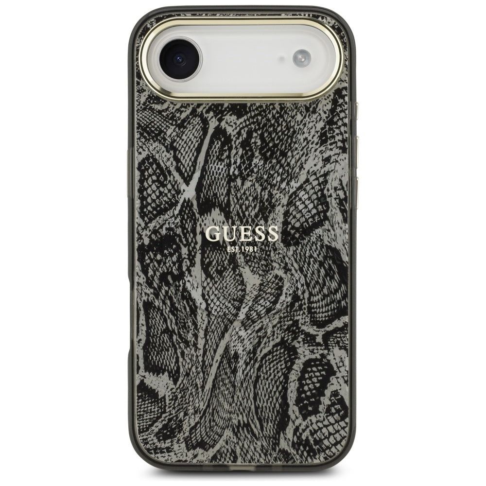Custodia MagSafe per Apple iPhone 17 Air, Guess, Motivo Python, Nera