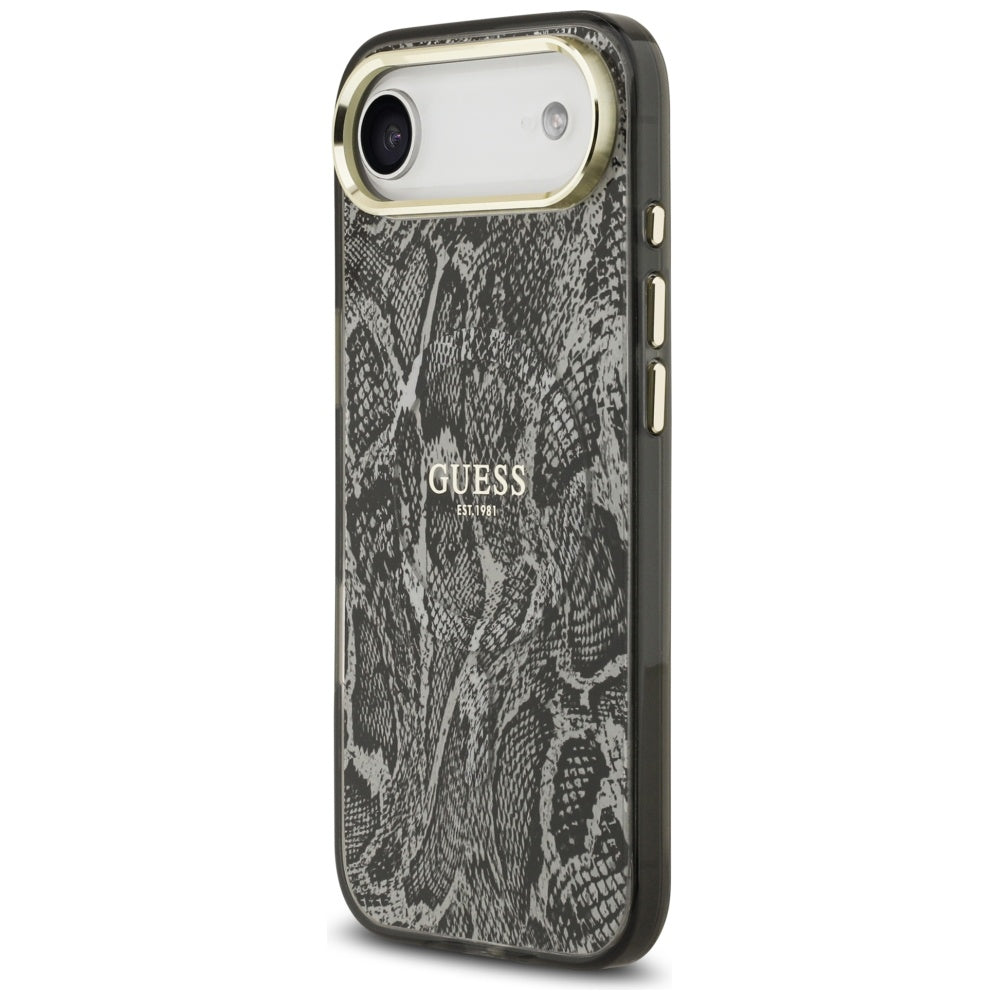 Custodia MagSafe per Apple iPhone 17 Air, Guess, Motivo Python, Nera