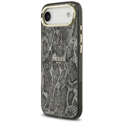 Custodia MagSafe per Apple iPhone 17 Air, Guess, Motivo Python, Nera