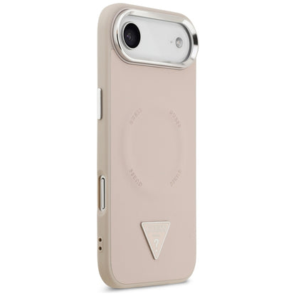 Custodia MagSafe per Apple iPhone 17 Air, Guess, Logo Triangolo, Rosa Argentata