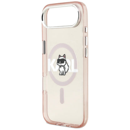 Custodia MagSafe per Apple iPhone 17 Air, Karl Lagerfeld, IML Sketch Logo Choupette, Rosa