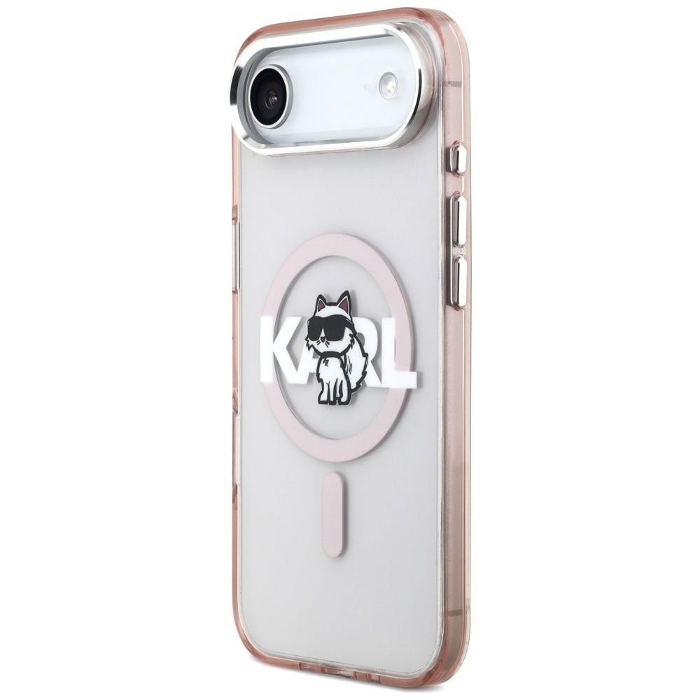 Custodia MagSafe per Apple iPhone 17 Air, Karl Lagerfeld, IML Sketch Logo Choupette, Rosa