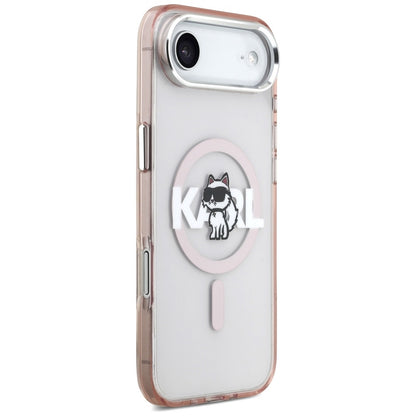Custodia MagSafe per Apple iPhone 17 Air, Karl Lagerfeld, IML Sketch Logo Choupette, Rosa