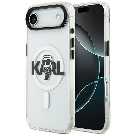 Custodia MagSafe per Apple iPhone 17 Air, Karl Lagerfeld, IML Sketch Logo Karl, Trasparente