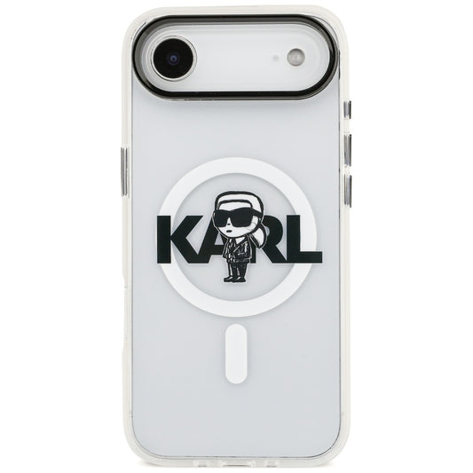 Custodia MagSafe per Apple iPhone 17 Air, Karl Lagerfeld, IML Sketch Logo Karl, Trasparente