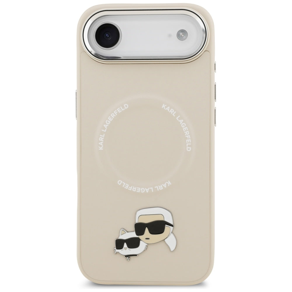 Custodia MagSafe per Apple iPhone 17 Air, Karl Lagerfeld, Karl & Choupette Pins, Beige