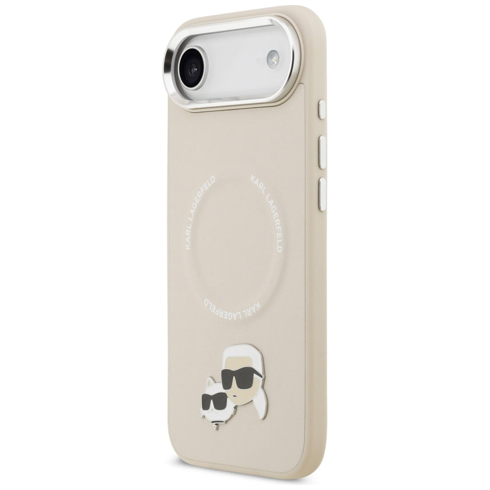 Custodia MagSafe per Apple iPhone 17 Air, Karl Lagerfeld, Karl & Choupette Pins, Beige