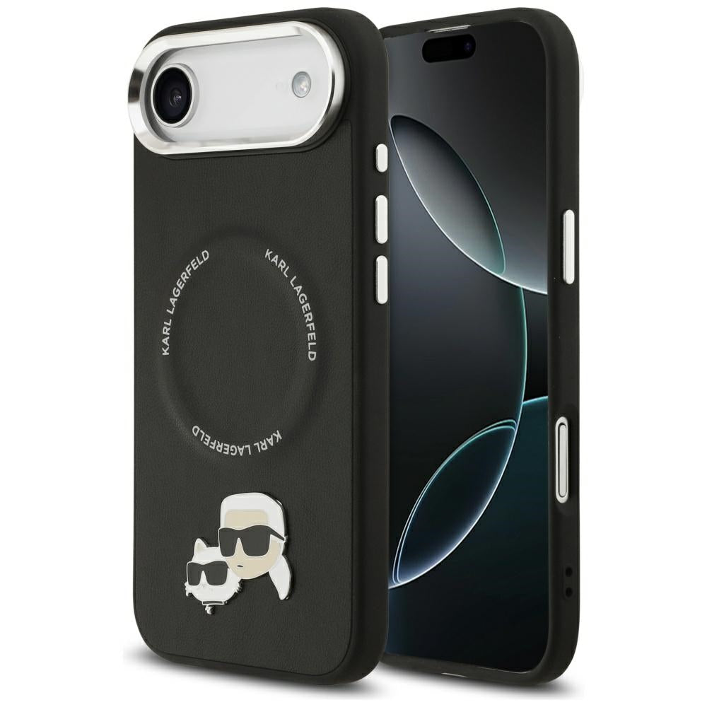 Custodia MagSafe per Apple iPhone 17 Air, Karl Lagerfeld, Karl & Choupette Pins, Nera