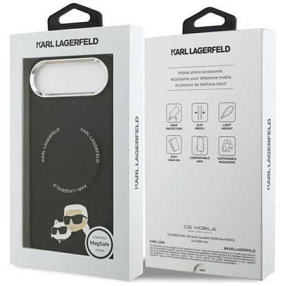 Custodia MagSafe per Apple iPhone 17 Air, Karl Lagerfeld, Karl & Choupette Pins, Nera