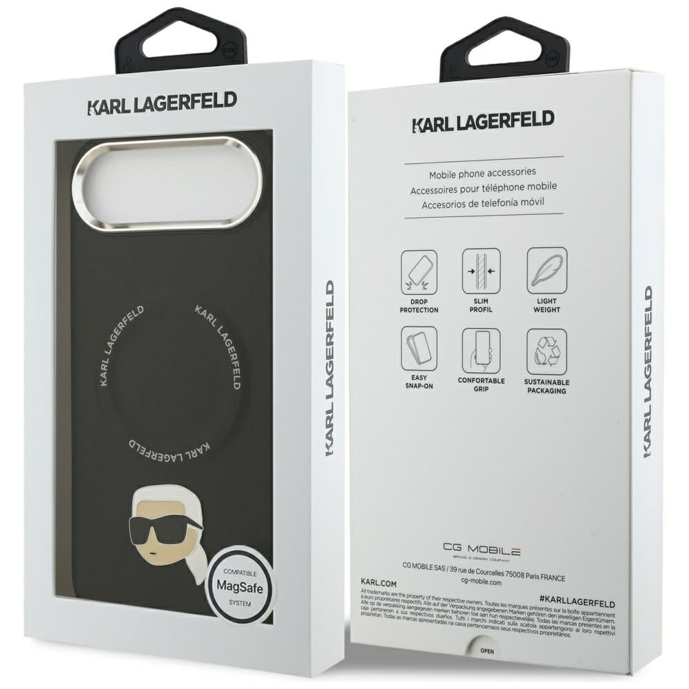 Custodia MagSafe per Apple iPhone 17 Air, Karl Lagerfeld, Karl Pin, Nera