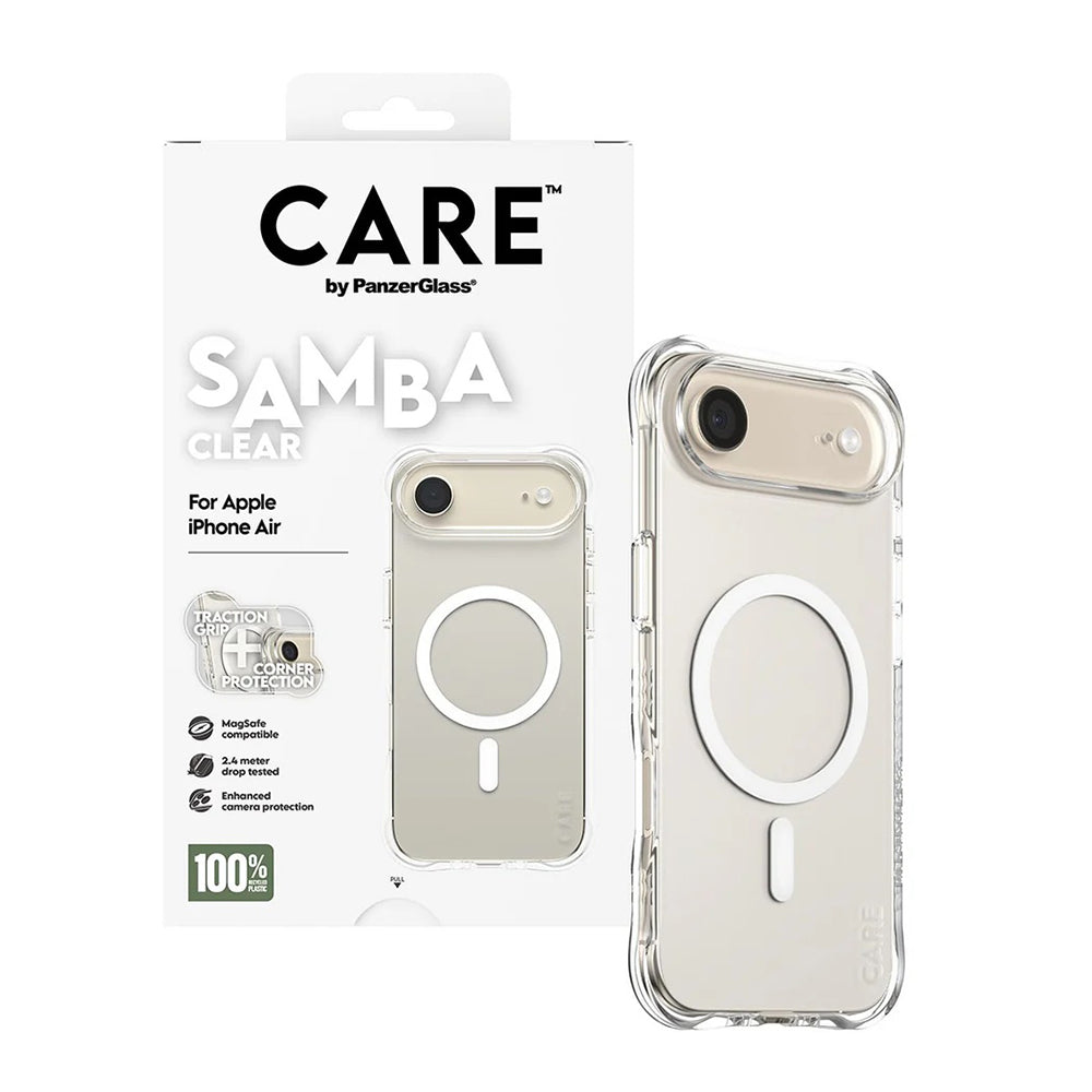 Custodia MagSafe per Apple iPhone 17 Air, PanzerGlass, Fashionable Care, Trasparente Bianca