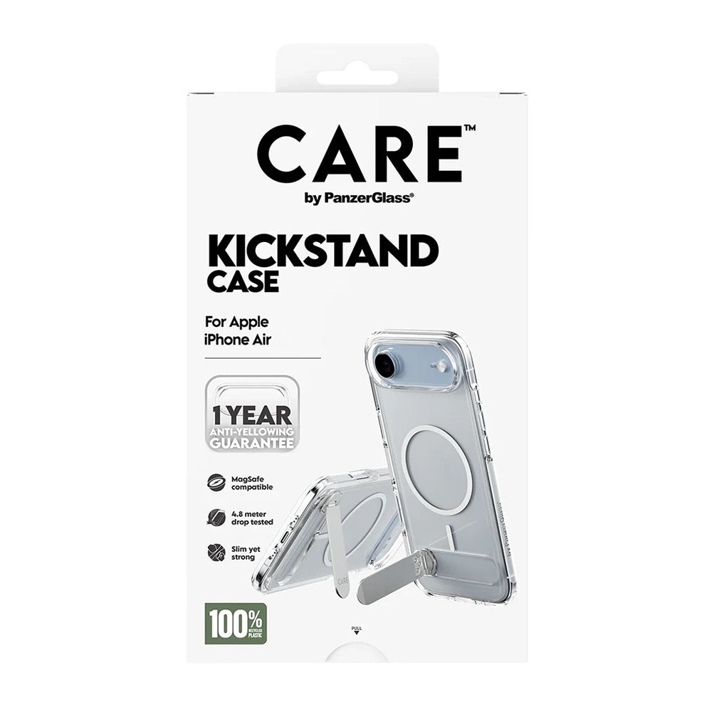 Custodia MagSafe per Apple iPhone 17 Air, PanzerGlass, con Supporto Kickstand, Trasparente