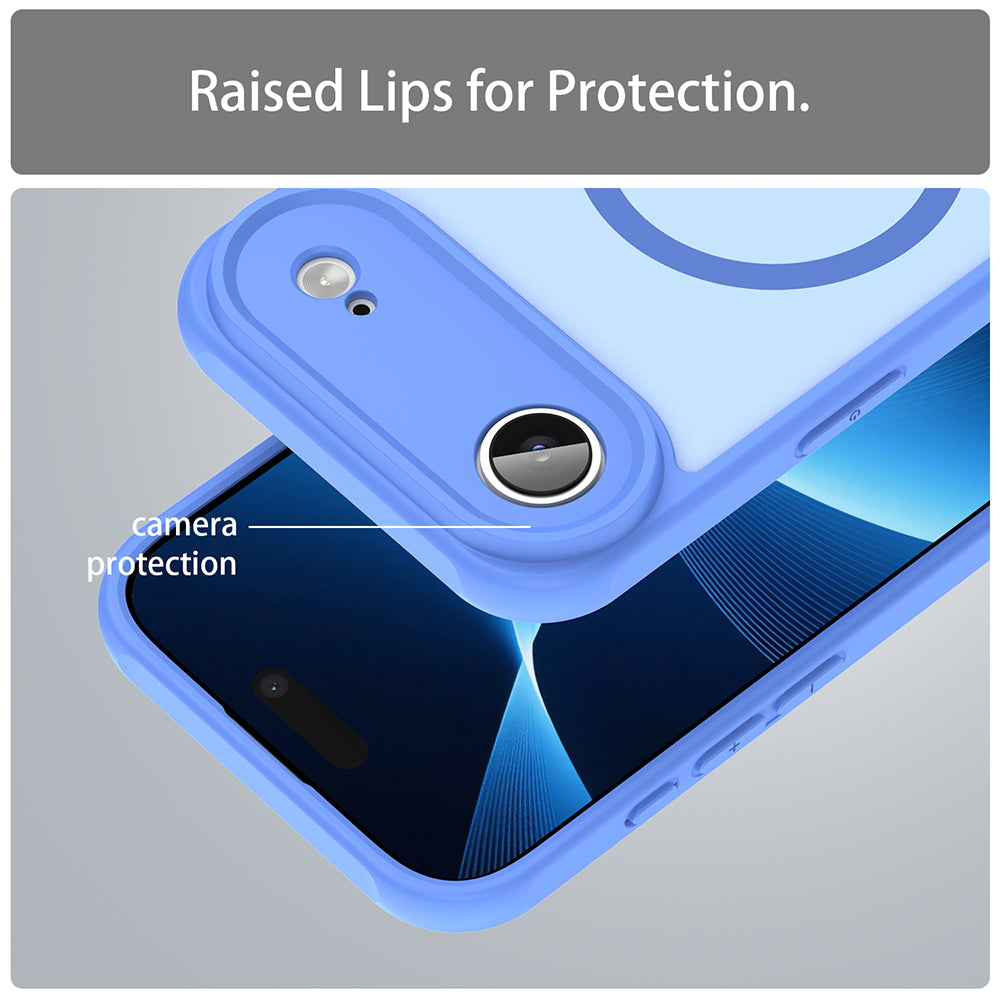 Custodia MagSafe per Apple iPhone 17 Air, Techsuit, HaloFrost II, Blu