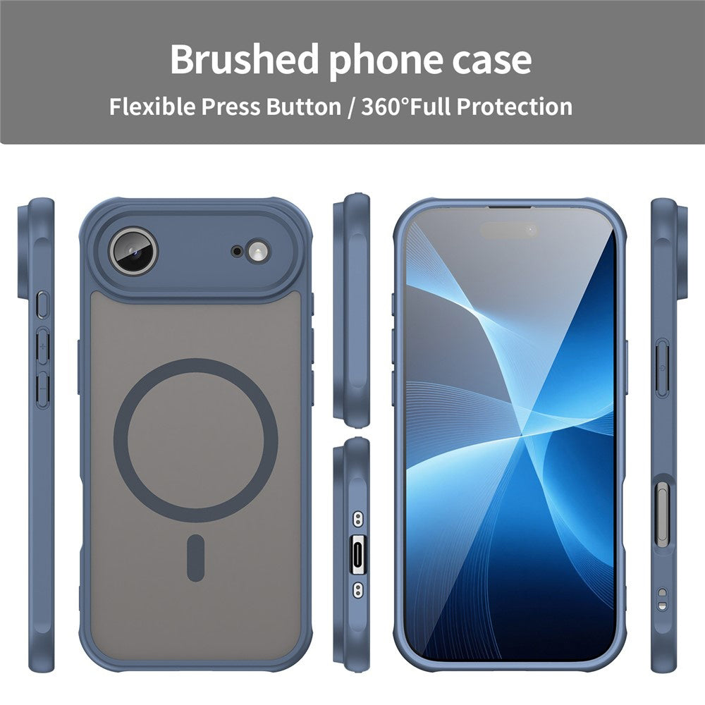 Custodia MagSafe per Apple iPhone 17 Air, Techsuit, HaloFrost II, Blu Navy