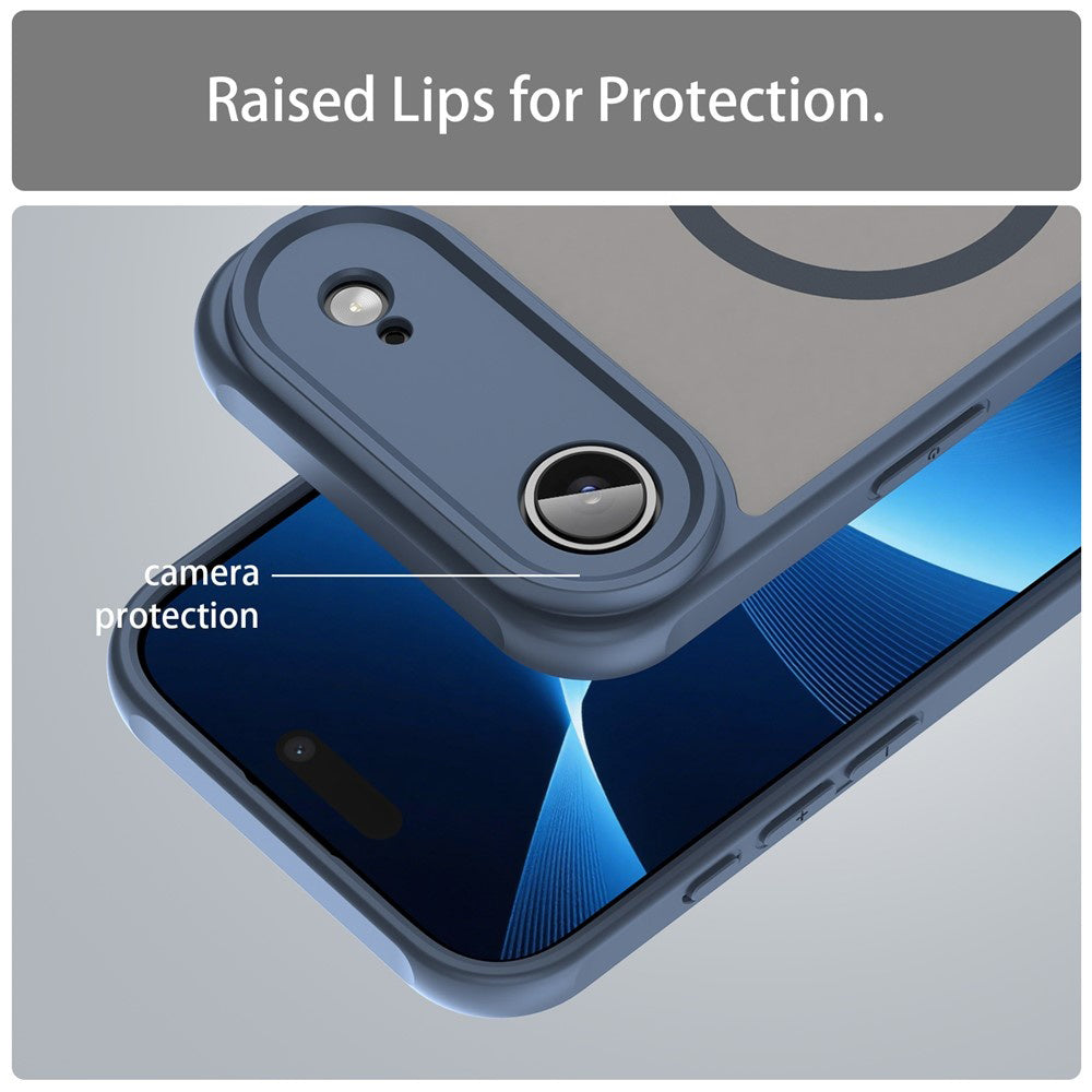 Custodia MagSafe per Apple iPhone 17 Air, Techsuit, HaloFrost II, Blu Navy