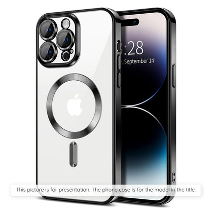 Custodia MagSafe per Apple iPhone 17 Air, Techsuit, Luxury Crystal, Nera