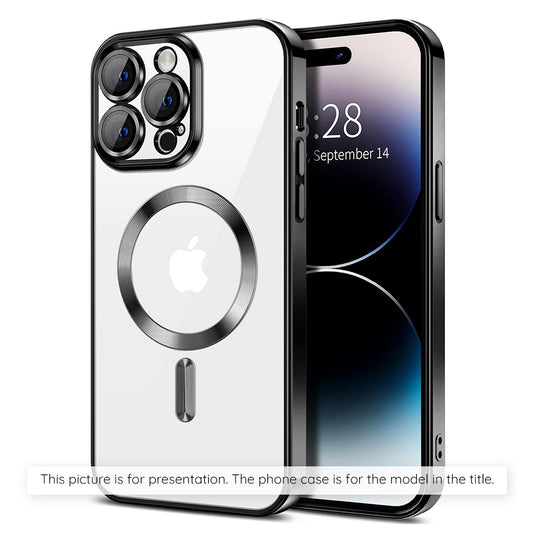 Custodia MagSafe per Apple iPhone 17 Air, Techsuit, Luxury Crystal, Nera